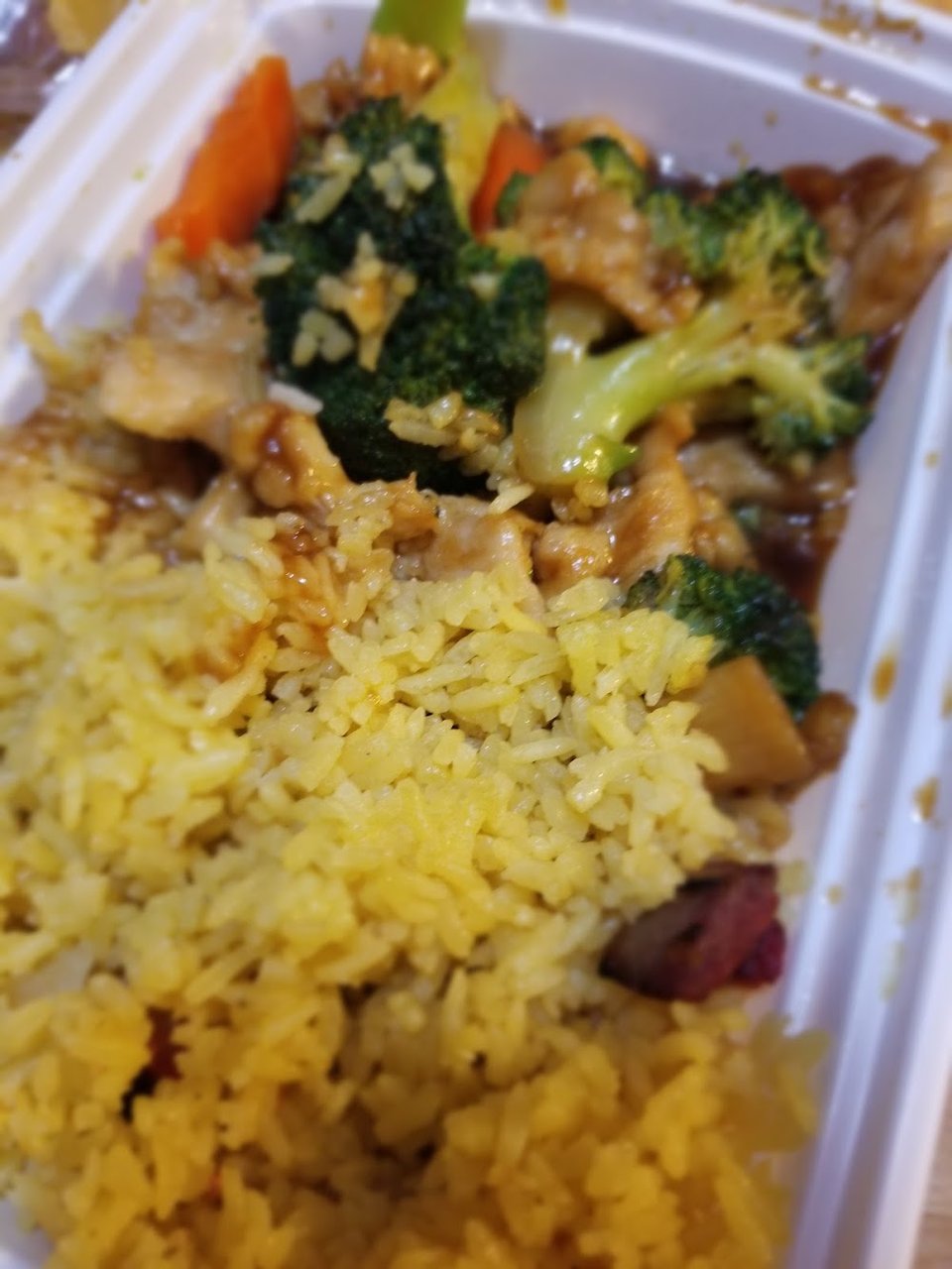 Chicken and Broccoli with Fried Rice
